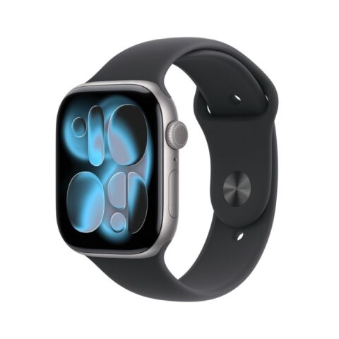 Apple Watch Series 11 GPS 46mm Space Gray Aluminium Case with Black Sport Band M/L